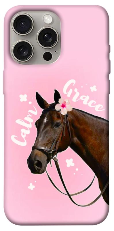 Чехол itsPrint Horse with flower для Apple iPhone 15 Pro Max (6.7"), животные, купить оптом с доставкой