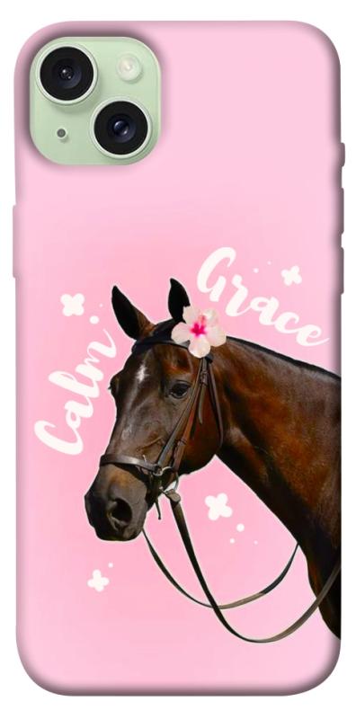 Чехол itsPrint Horse with flower для Apple iPhone 15 Plus (6.7"), животные, купить оптом с доставкой