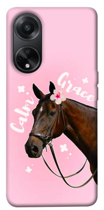 Чехол itsPrint Horse with flower для Oppo A98, животные, купить оптом с доставкой