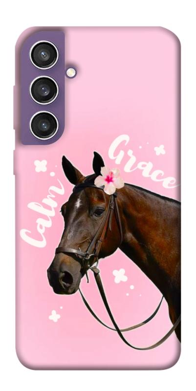 Чехол itsPrint Horse with flower для Samsung Galaxy S23 FE, животные, купить оптом с доставкой
