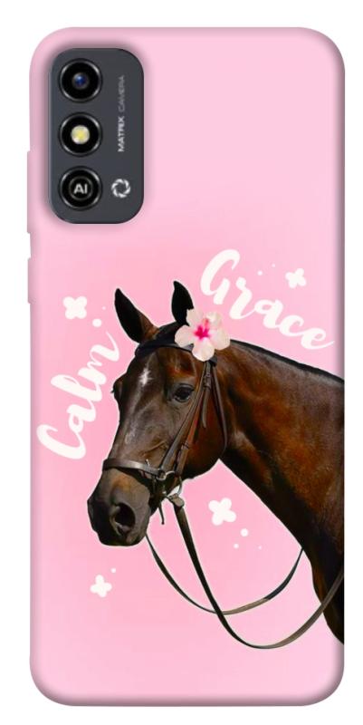 Чехол itsPrint Horse with flower для ZTE Blade A53, животные, купить оптом с доставкой