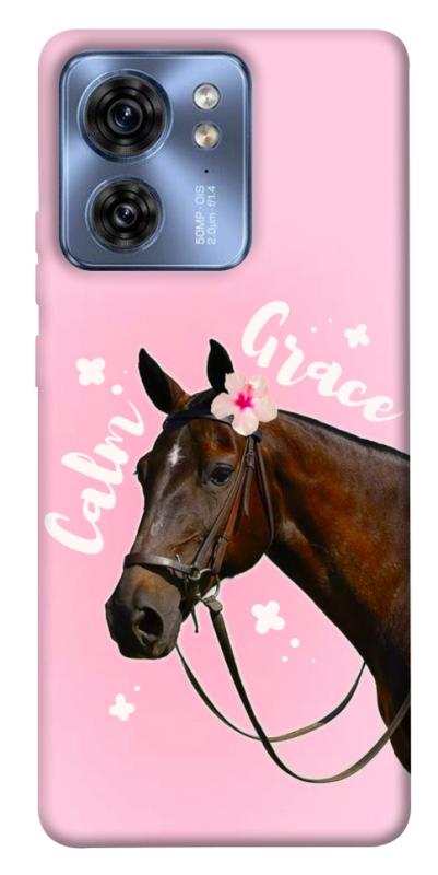 Чехол itsPrint Horse with flower для Motorola Edge 40, животные, купить оптом с доставкой