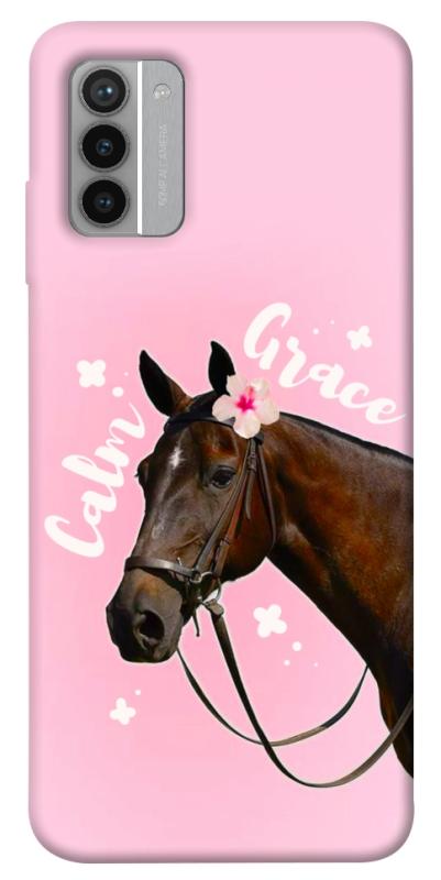 Чехол itsPrint Horse with flower для Nokia G42, животные, купить оптом с доставкой
