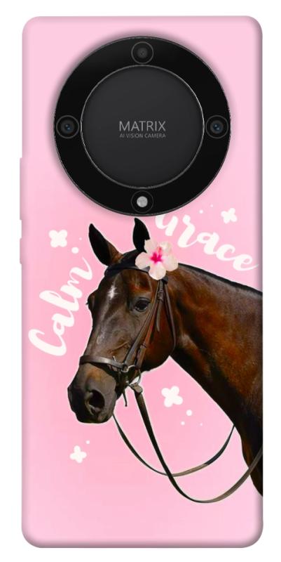 Чехол itsPrint Horse with flower для Huawei Magic5 Lite, животные, купить оптом с доставкой