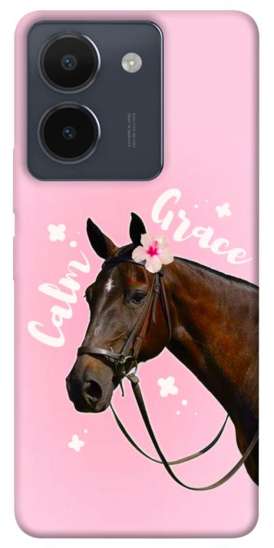 Чехол itsPrint Horse with flower для Vivo Y36, животные, купить оптом с доставкой