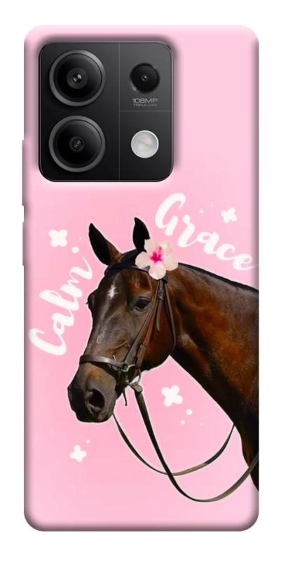 Чехол itsPrint Horse with flower для Xiaomi Redmi Note 13 5G, животные, купить оптом с доставкой