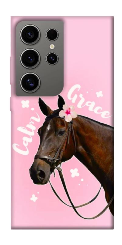 Чехол itsPrint Horse with flower для Samsung Galaxy S24 Ultra, животные, купить оптом с доставкой
