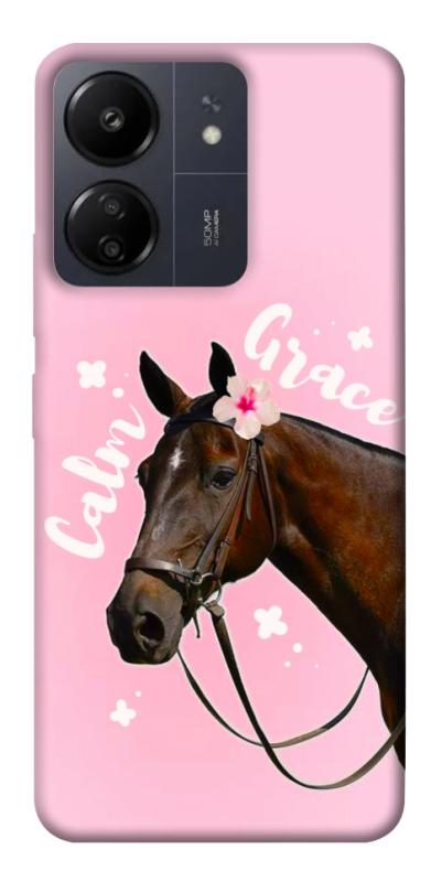 Чехол itsPrint Horse with flower для Xiaomi Redmi 13C, животные, купить оптом с доставкой