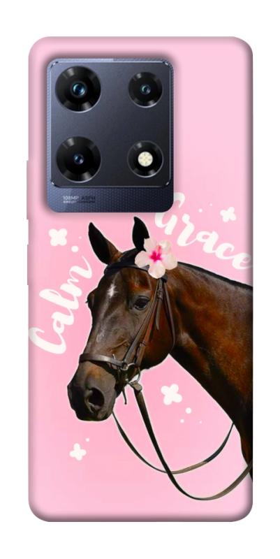Чехол itsPrint Horse with flower для Infinix Note 30 Pro, животные, купить оптом с доставкой