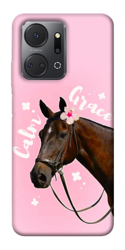 Чехол itsPrint Horse with flower для Huawei Honor X7a, животные, купить оптом с доставкой