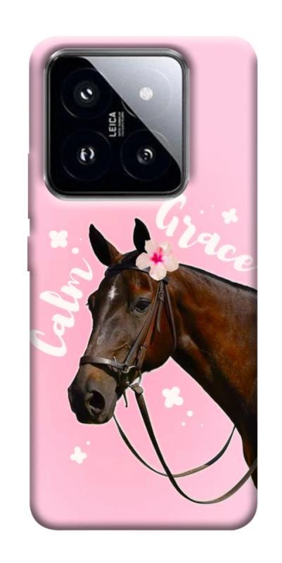Чохол itsPrint Horse with flower для Xiaomi 14 Pro, тварини, купити оптом з доставкою