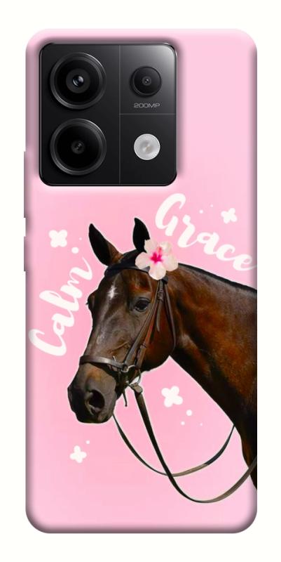 Чехол itsPrint Horse with flower для Xiaomi Redmi Note 13 Pro 4G, животные, купить оптом с доставкой