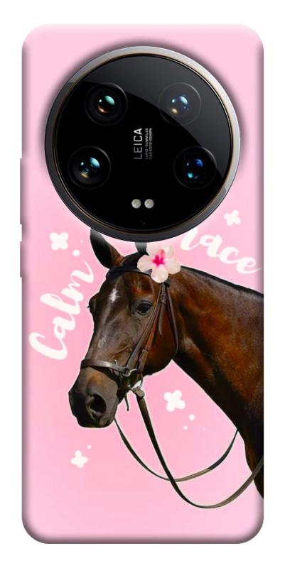 Чехол itsPrint Horse with flower для Xiaomi 14 Ultra, животные, купить оптом с доставкой