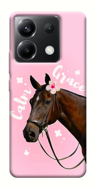 Чехол itsPrint Horse with flower для Xiaomi Poco X6, животные, купить оптом с доставкой