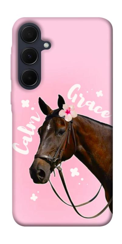 Чехол itsPrint Horse with flower для Samsung Galaxy A55, животные, купить оптом с доставкой