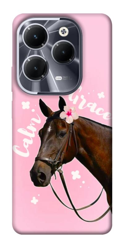 Чехол itsPrint Horse with flower для Infinix Hot 40, животные, купить оптом с доставкой