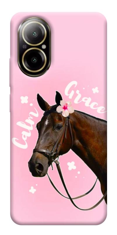 Чехол itsPrint Horse with flower для Realme C67 4G, животные, купить оптом с доставкой
