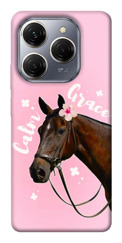 Чохол itsPrint Horse with flower для TECNO Spark 20 Pro, тварини, купити оптом з доставкою