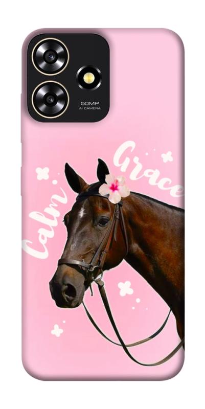 Чехол itsPrint Horse with flower для ZTE Blade A73 4G, животные, купить оптом с доставкой