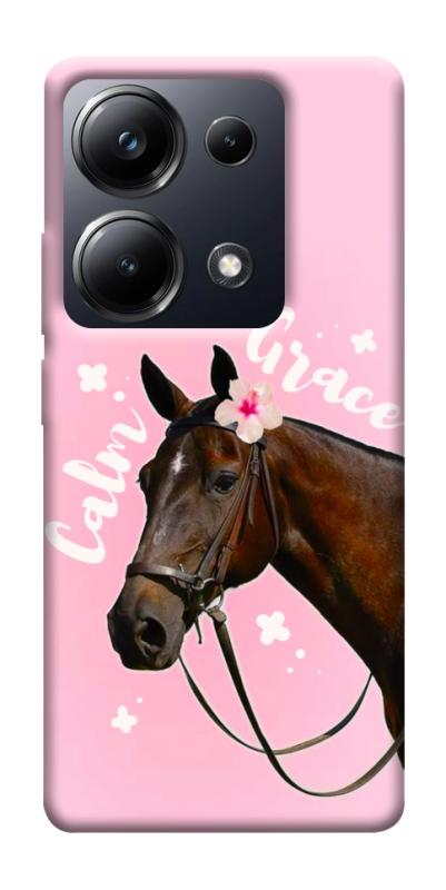 Чехол itsPrint Horse with flower для Xiaomi Redmi 13 4G / Poco M6 4G, животные, купить оптом с доставкой