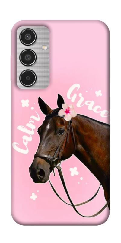 Чехол itsPrint Horse with flower для Samsung Galaxy M35 5G, животные, купить оптом с доставкой