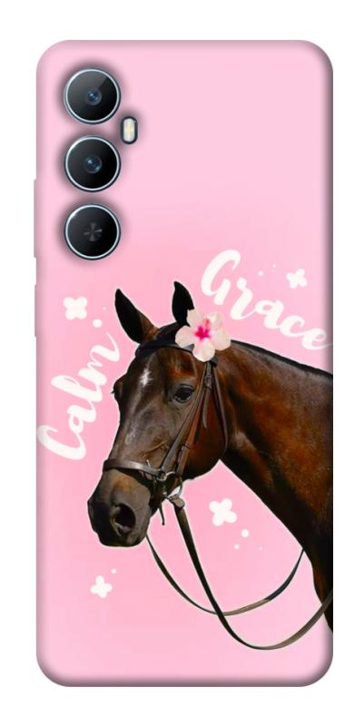 Чехол itsPrint Horse with flower для Realme C65 4G, животные, купить оптом с доставкой