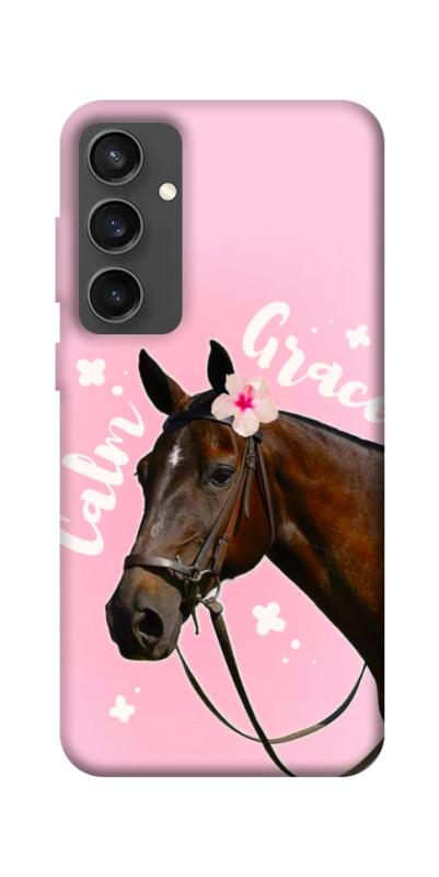 Чохол itsPrint Horse with flower для Samsung Galaxy S24 FE, тварини, купити оптом з доставкою