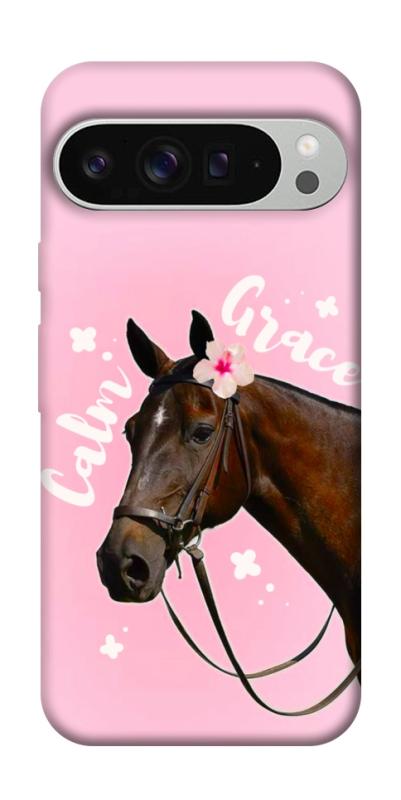 Чехол itsPrint Horse with flower для Google Pixel 9 Pro XL, животные, купить оптом с доставкой
