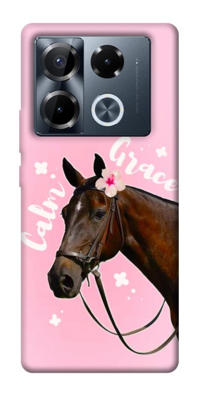 Чехол itsPrint Horse with flower для Infinix Note 40 Pro 4G, животные, купить оптом с доставкой