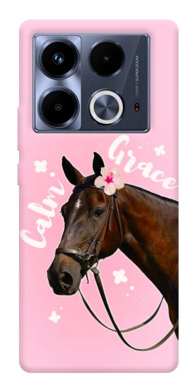Чехол itsPrint Horse with flower для Infinix Note 40 4G, животные, купить оптом с доставкой