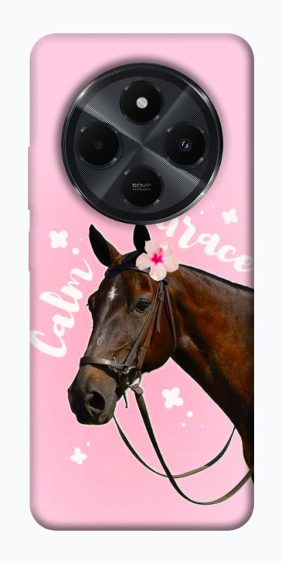 Чехол itsPrint Horse with flower для Xiaomi Redmi 14C / Poco C75, животные, купить оптом с доставкой