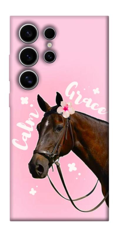 Чехол itsPrint Horse with flower для Samsung Galaxy S25 Ultra, животные, купить оптом с доставкой