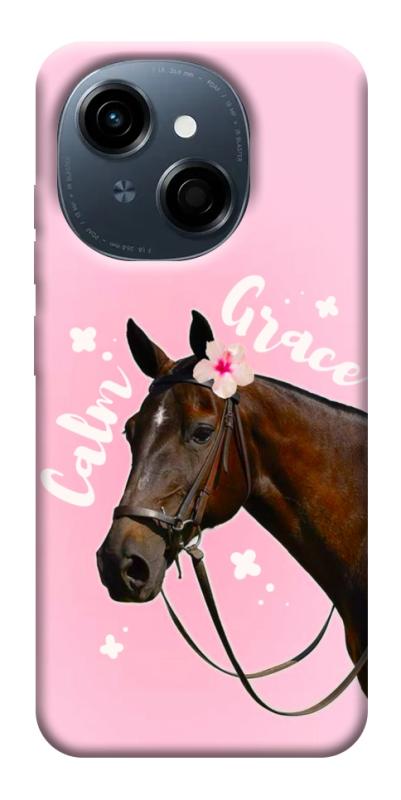 Чехол itsPrint Horse with flower для TECNO Spark Go 1, животные, купить оптом с доставкой