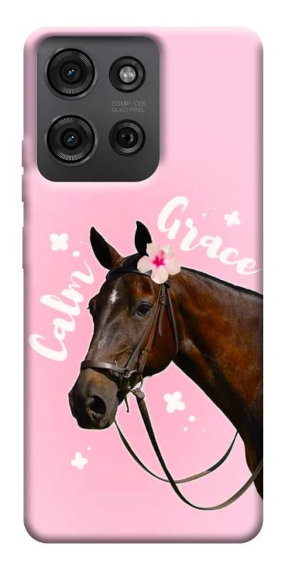 Чехол itsPrint Horse with flower для Motorola Moto G75 5G, животные, купить оптом с доставкой