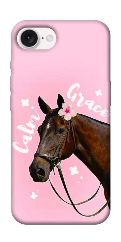 Чехол itsPrint Horse with flower для Apple iPhone 16e (6.1"), животные, купить оптом с доставкой
