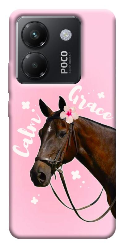 Чехол itsPrint Horse with flower для Xiaomi Poco M7 Pro 5G, животные, купить оптом с доставкой