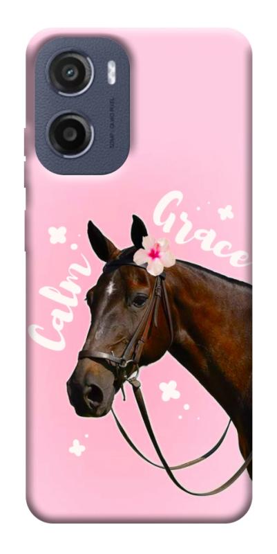 Чохол itsPrint Horse with flower для Motorola Moto G05, тварини, купити оптом з доставкою