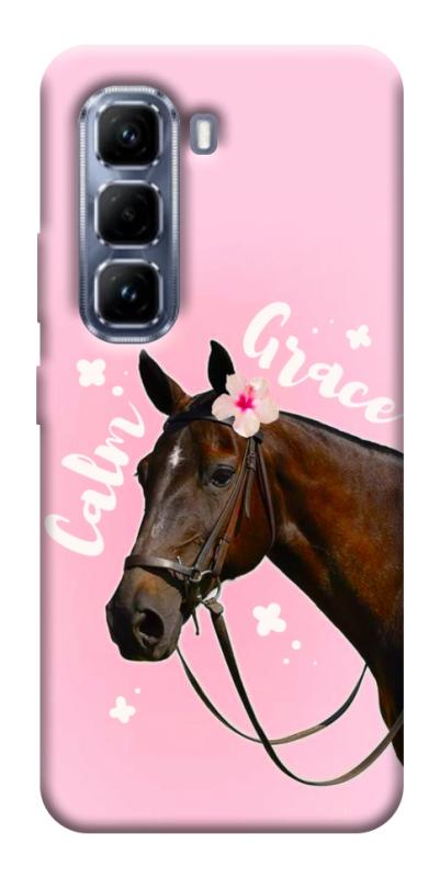 Чехол itsPrint Horse with flower для Infinix Hot 50 Pro, животные, купить оптом с доставкой
