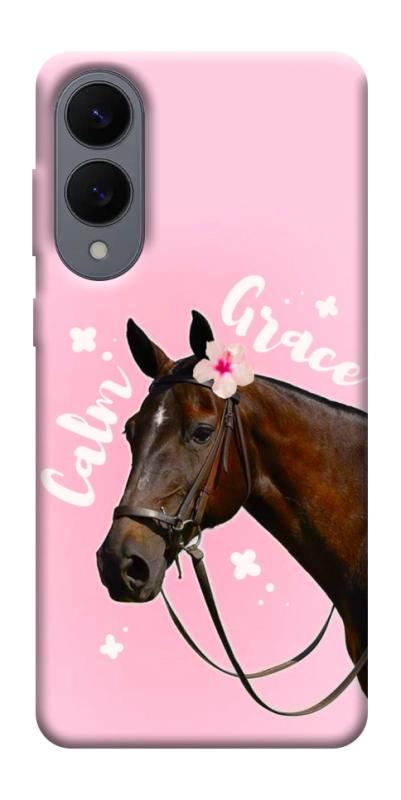 Чехол itsPrint Horse with flower для Samsung Galaxy S25 Edge, животные, купить оптом с доставкой