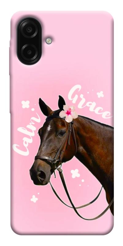 Чехол itsPrint Horse with flower для Samsung Galaxy A07, животные, купить оптом с доставкой