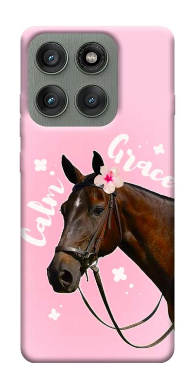 Чехол itsPrint Horse with flower для Motorola Edge 60 Pro, животные, купить оптом с доставкой