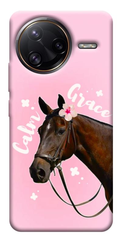 Чехол itsPrint Horse with flower для Xiaomi Poco F7, животные, купить оптом с доставкой