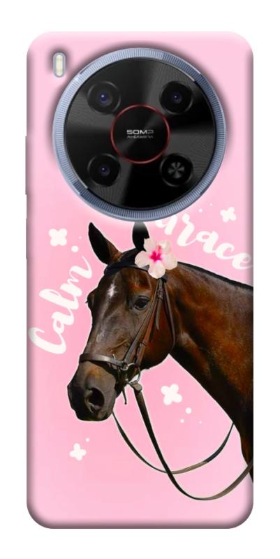 Чехол itsPrint Horse with flower для ZTE Nubia V70 Max, животные, купить оптом с доставкой