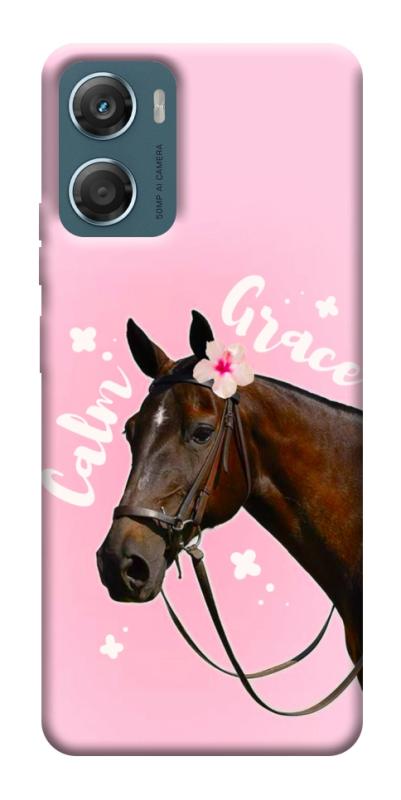 Чехол itsPrint Horse with flower для Motorola Moto G06, животные, купить оптом с доставкой