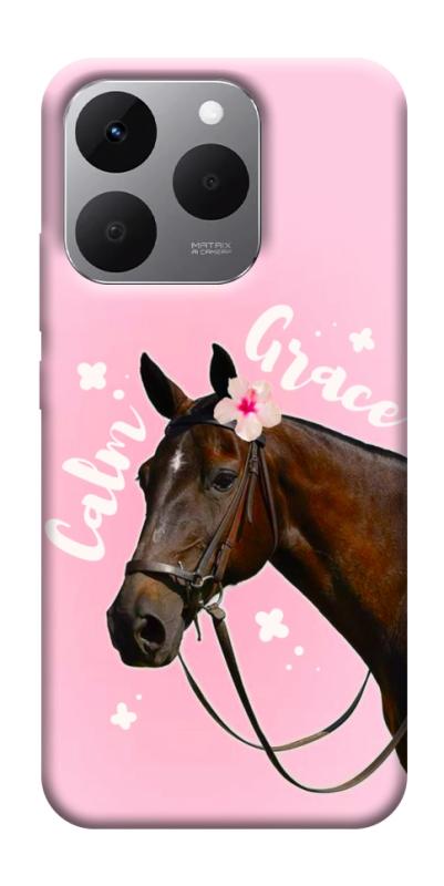 Чехол itsPrint Horse with flower для Realme 15T, животные, купить оптом с доставкой