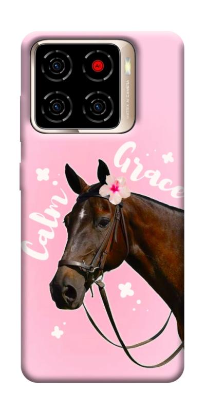 Чехол itsPrint Horse with flower для ZTE Blade A56, животные, купить оптом с доставкой