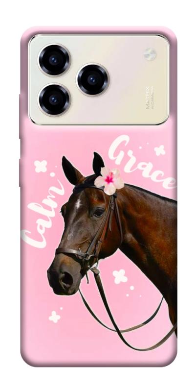 Чехол itsPrint Horse with flower для ZTE Blade A76, животные, купить оптом с доставкой