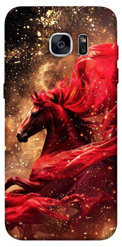 Чехол itsPrint Red sparkles Horse для Samsung G935F Galaxy S7 Edge, животные, купить оптом с доставкой