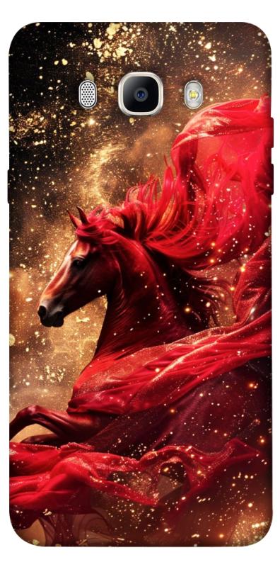 Чехол itsPrint Red sparkles Horse для Samsung J510F Galaxy J5 (2016), животные, купить оптом с доставкой