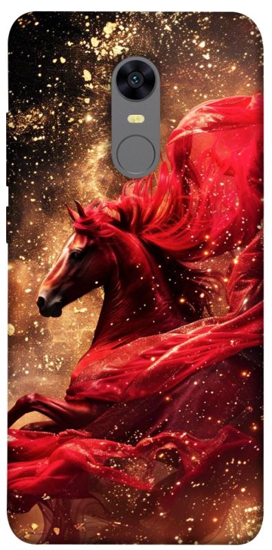 Чехол itsPrint Red sparkles Horse для Xiaomi Redmi 5 Plus / Redmi Note 5 (Single Camera), животные, купить оптом с доставкой